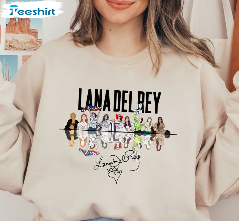 Lana Del Rey World Shirt, Del Rey Albums Unisex Hoodie Short Sleeve