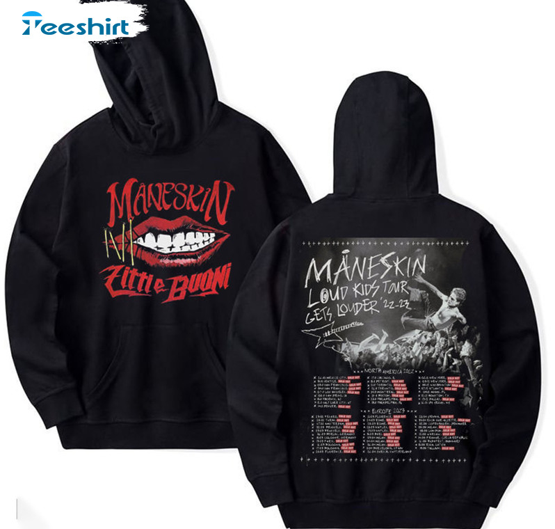 Maneskin Tour 2022 Shirt, Italian Music Band Long Sleeve Unisex T-shirt