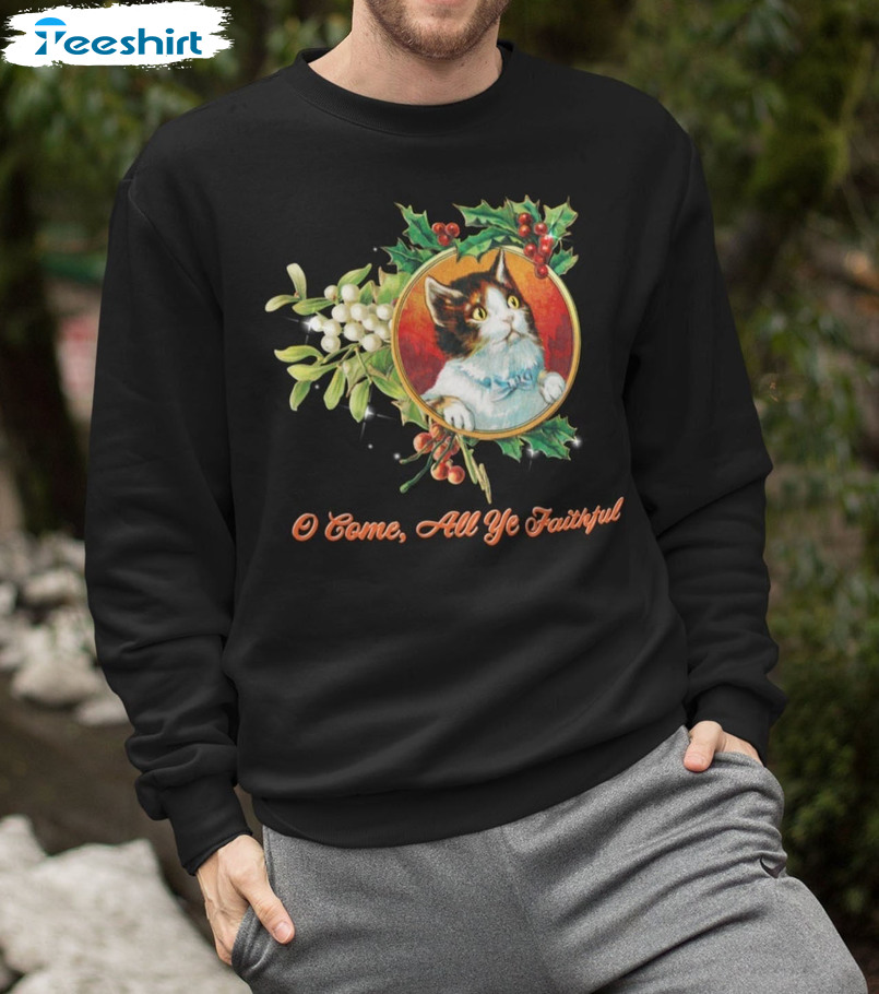 O Come All Ye Faithful Shirt, Merry Christmas Long Sleeve Sweater