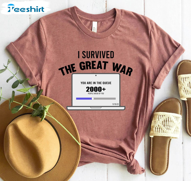 I Survived The Great War Shirt, Taylor Swift Trendy Unisex Hoodie Short Sleeve