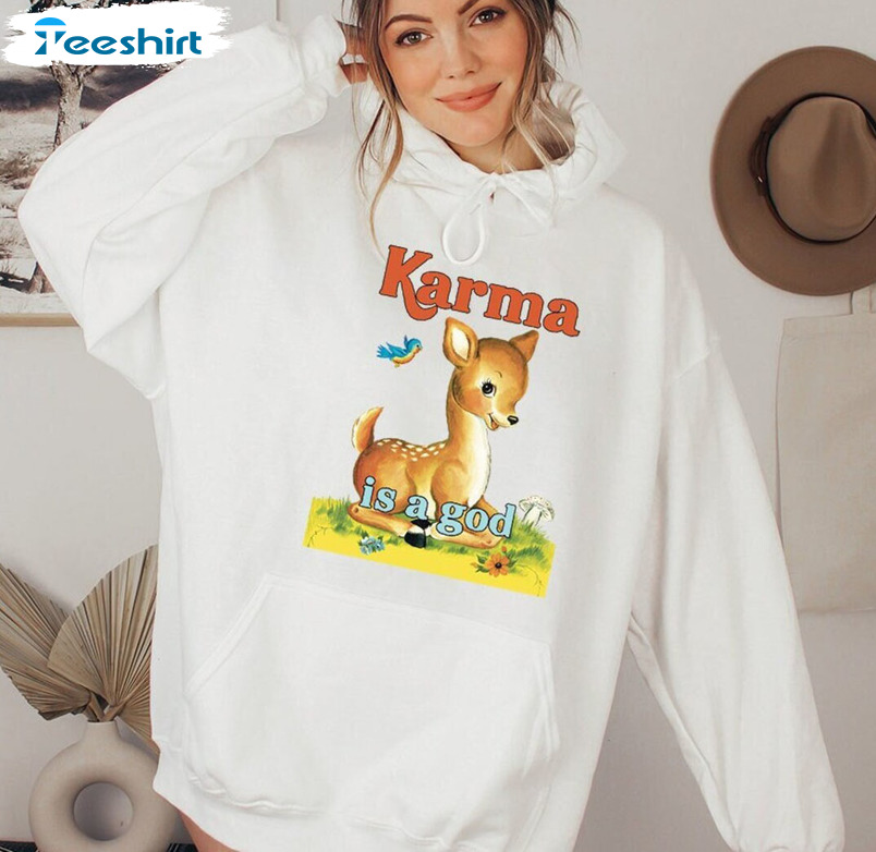 Vintage Karma Is A God Shirt, Taylor Swift Midnights Tee Tops Unisex Hoodie