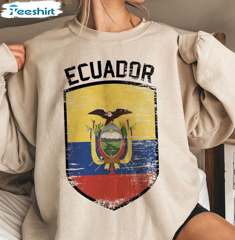 Vintage 90s Ecuador Soccer Team Shirt, World Cup 2022 Crewneck Sweatshirt