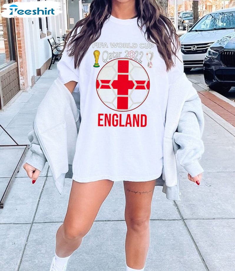 England World Cup 2022 Shirt, World Cup Soccer Long Sleeve Sweater