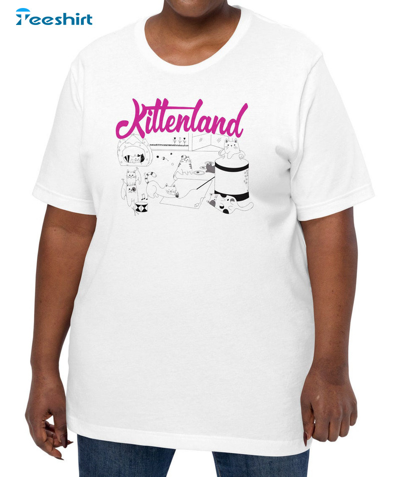 Kittenland Trendy Short Sleeve , Sweatshirt Vintage Style