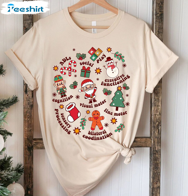 Ot Christmas Shirt, Occupational Therapist Short Sleeve Tee Tops