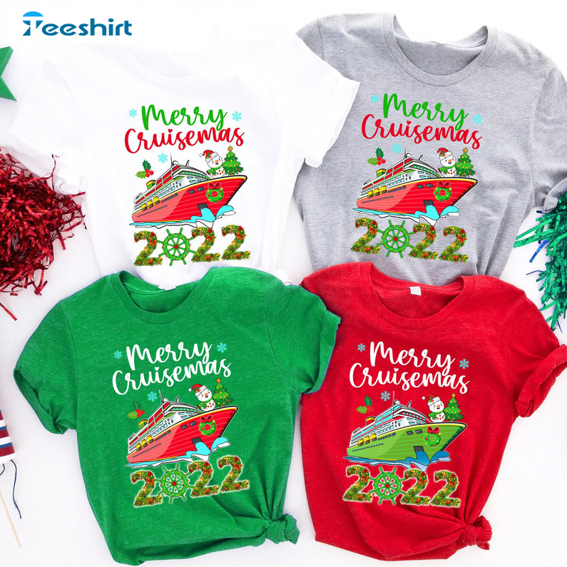 Merry Cruisemas 2022 Shirt, Cruisin Crew Sweater Long Sleeve For Family