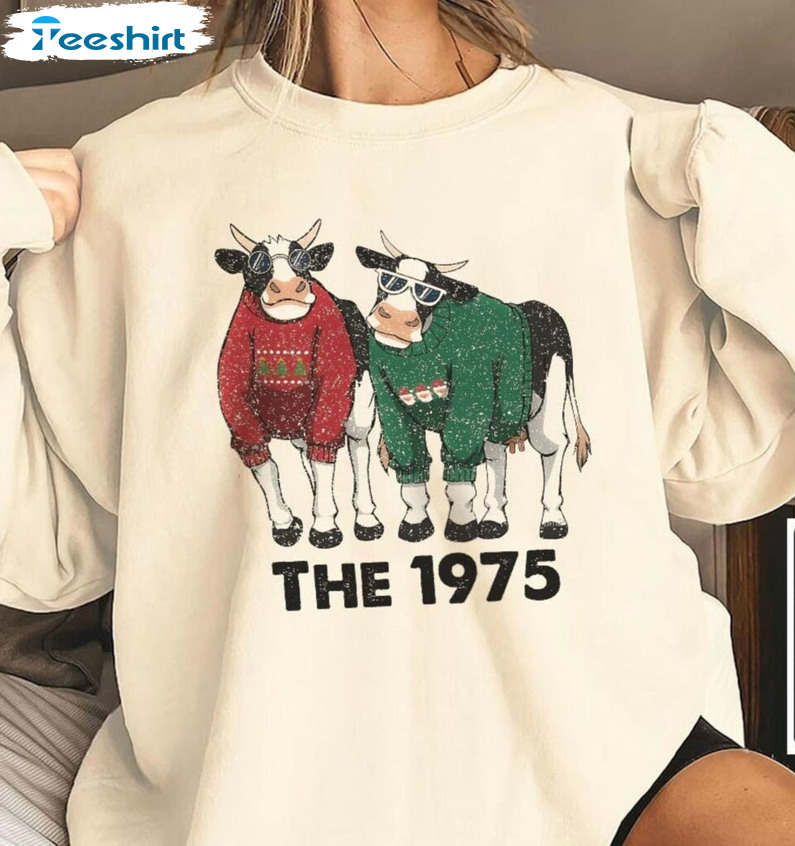 The 1975 Cow Wearing Sweater Shirt, When We Are Together Short Sleeve Tee Tops