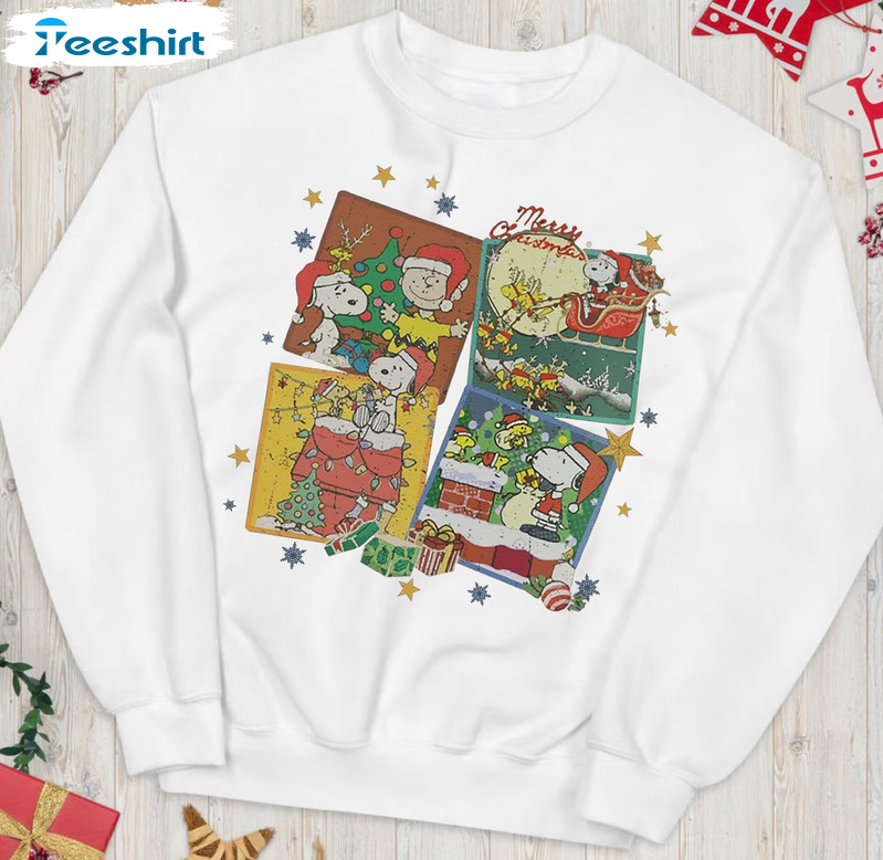 Snoopy And Charlie Brown Christmas Shirt, Vintage Long Sleeve Unisex T-shirt