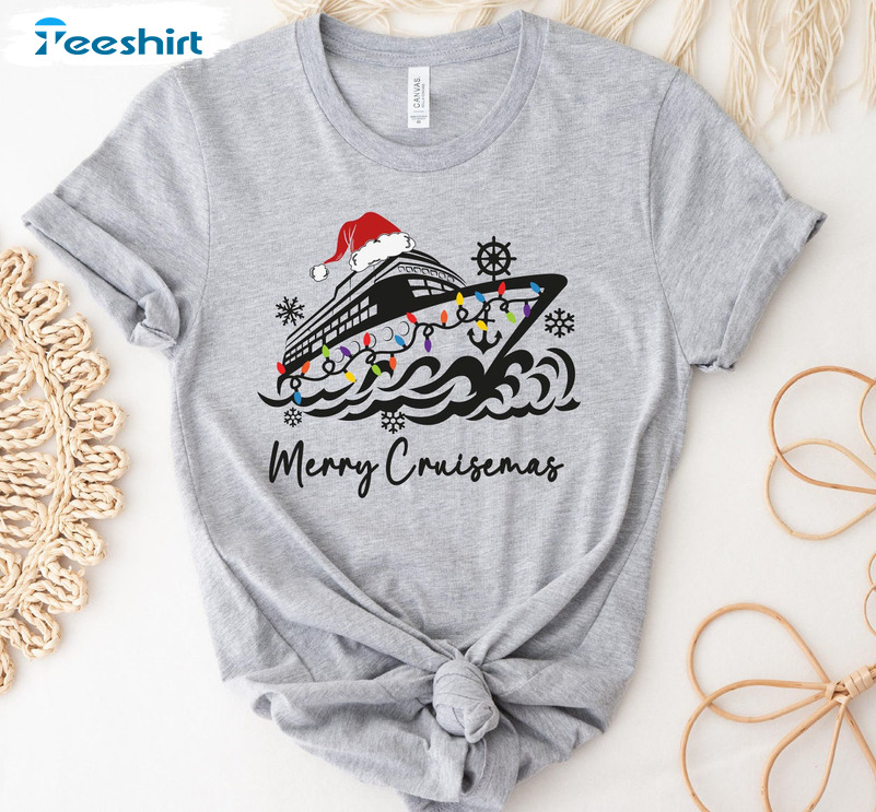 Merry Cruisemas Shirt, Cruising Xmas Short Sleeve Hoodie