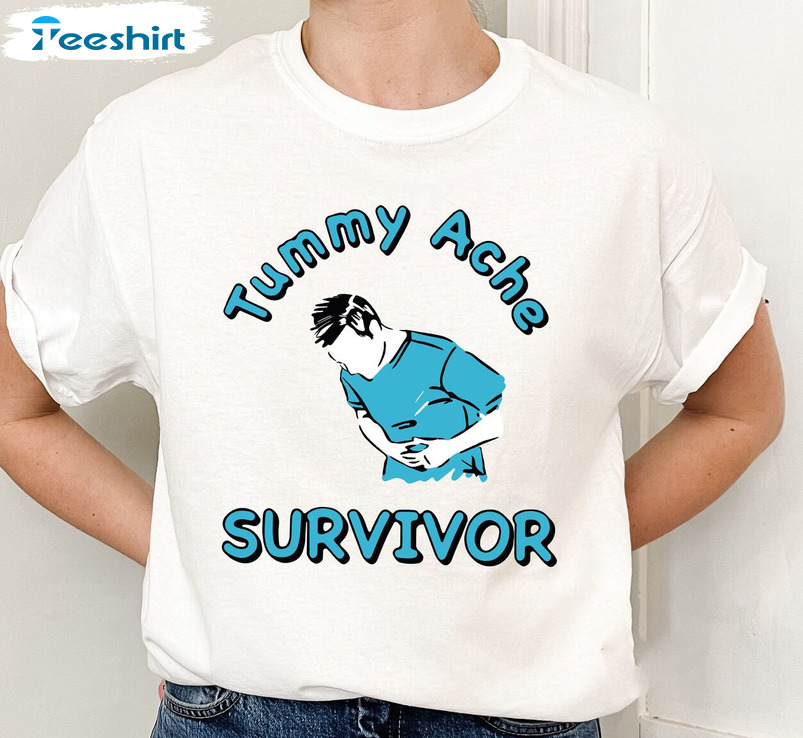 Tummy Ache Survivor Trendy Crewneck, Unisex T-shirt