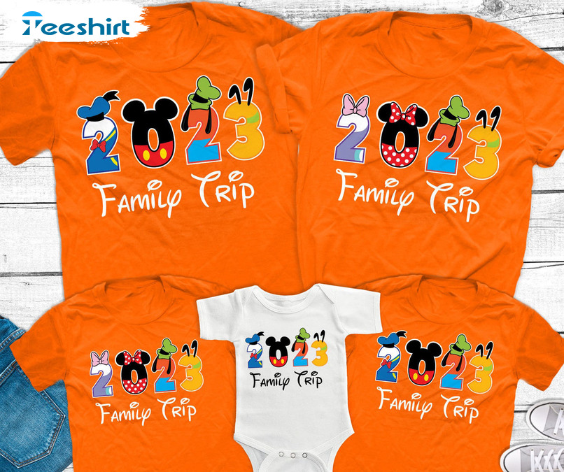 Disney Family Trip 2023 Shirt, Mickey And Minnie Sweatshirt Long Sleeve