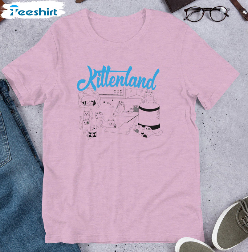 Kittenland Vintage Sweatshirt, Trendy Unisex Hoodie