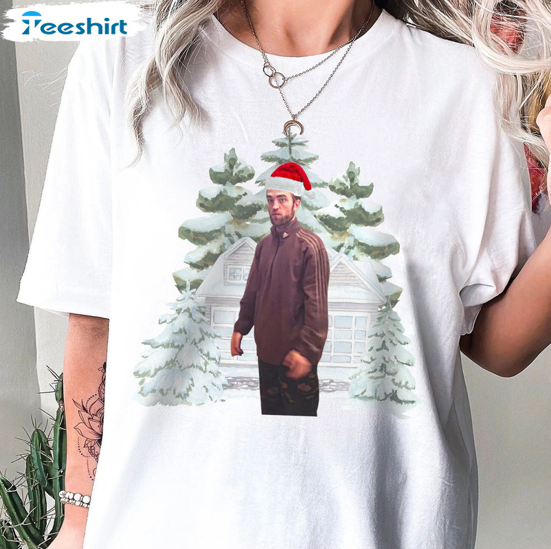 Robert Pattinson Meme Shirt, Funny Christmas Crewneck Unisex Hoodie