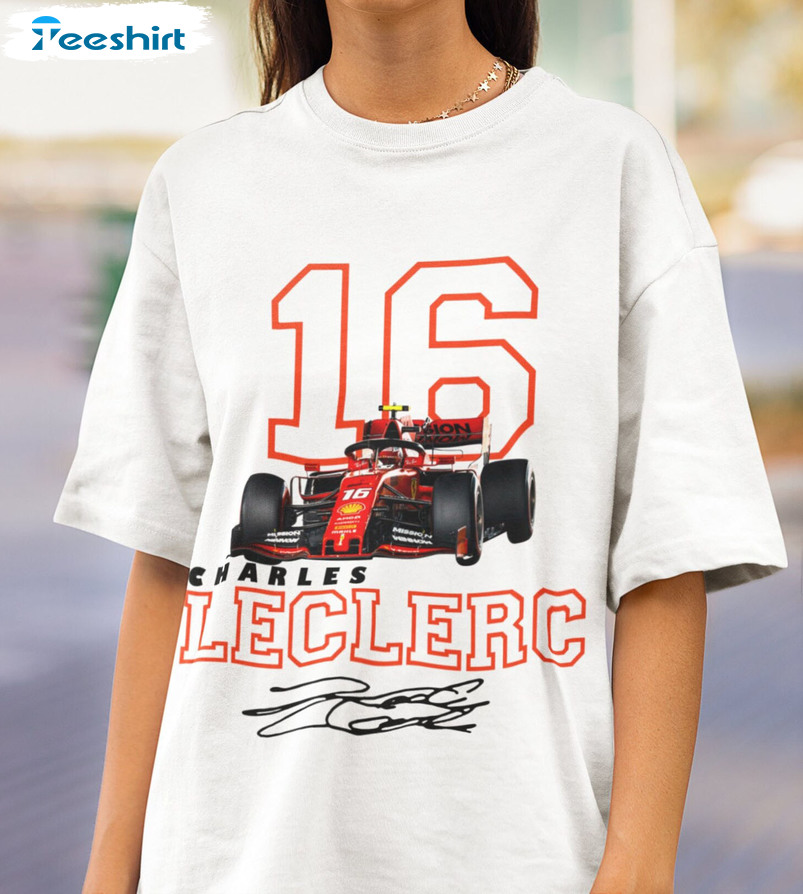 Charles Leclerc 16 Shirt, Racing Fan Long Sleeve Sweatshirt