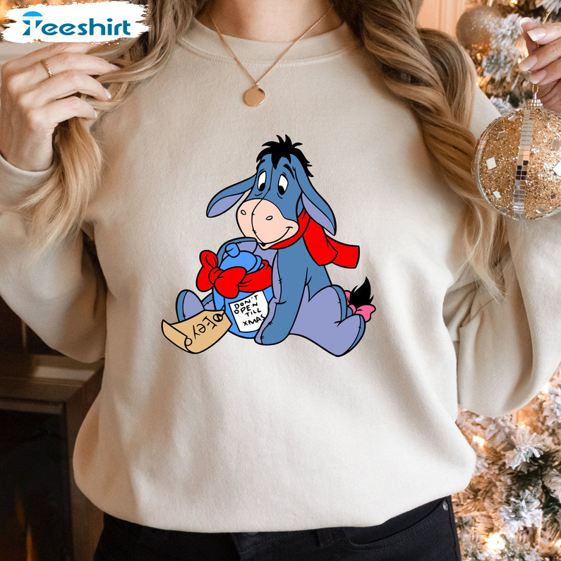 Eeyore Christmas Sweatshirt, Disney Unisex T-shirt Long Sleeve