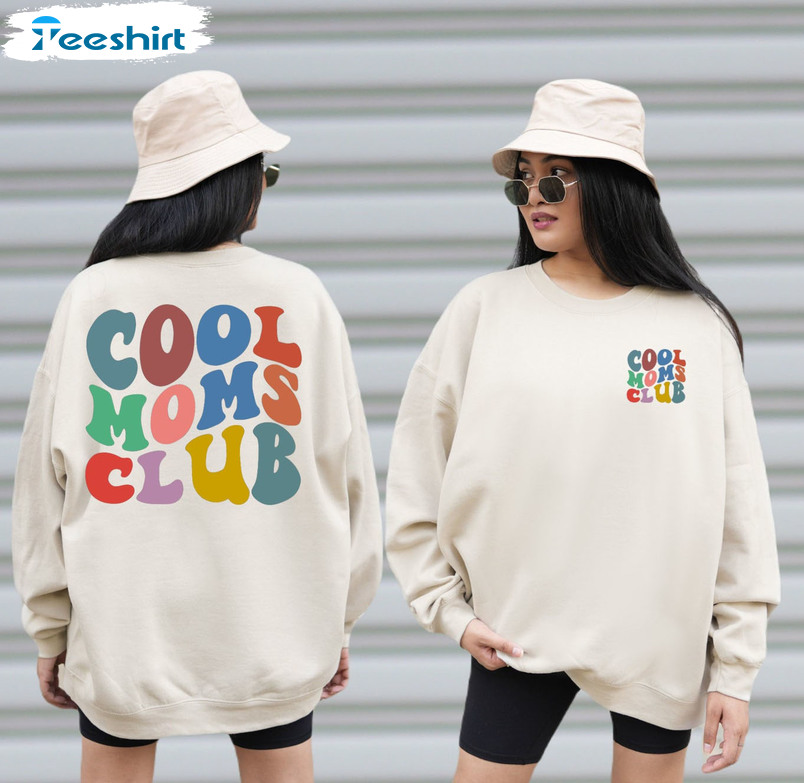 Cool Moms Club Shirt, Vintage Long Sleeve Unisex Hoodie For Mother