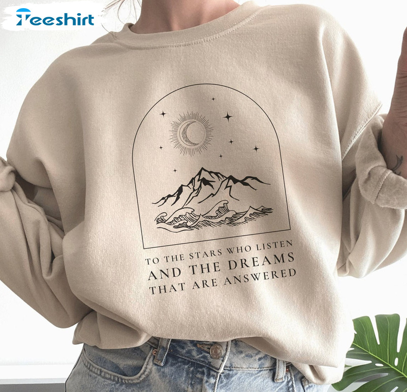 To The Stars Who Listen Vintage Shirt, Acotar Long Sleeve Unisex T-shirt