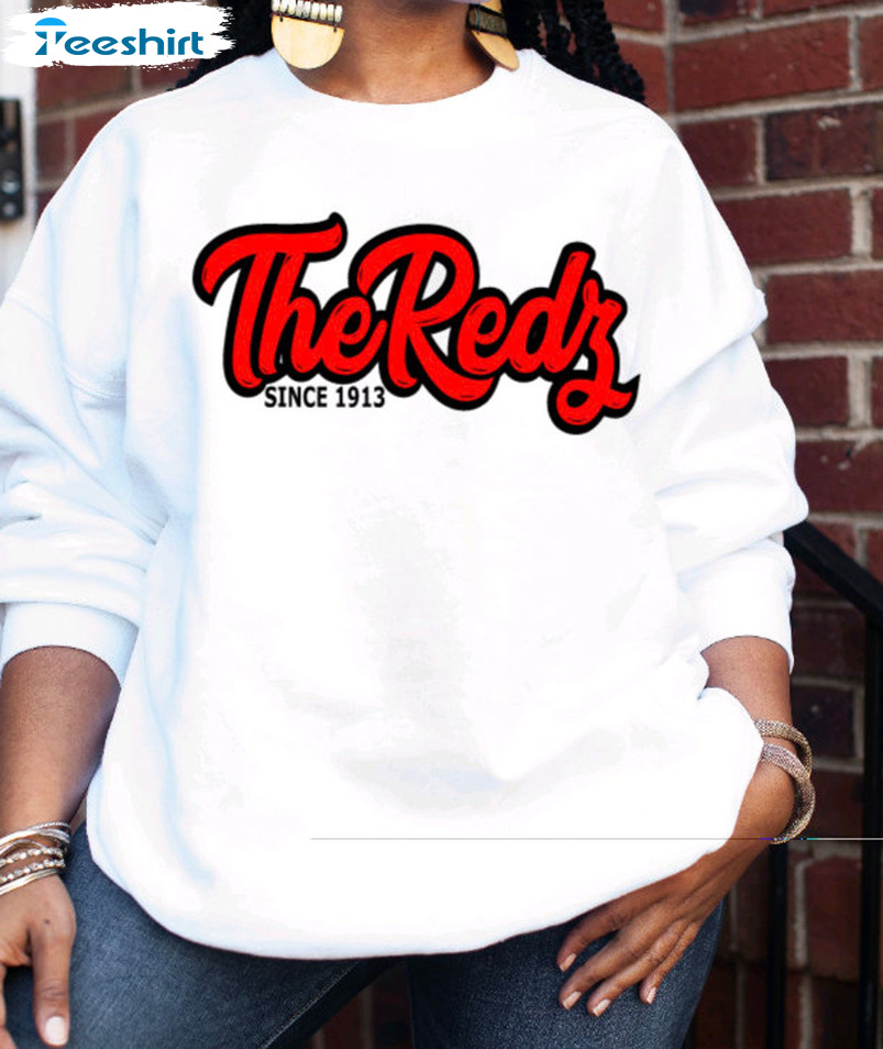 The Redz Since 1913 Shirt, Black Sport Gray Gold Unisex T-shirt Crewneck