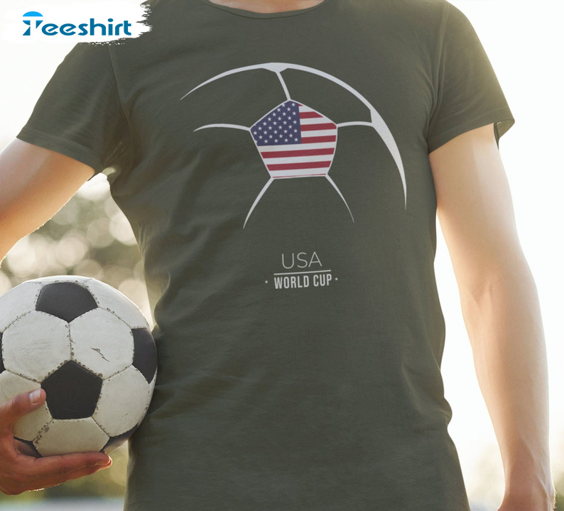 Usa World Cup 2022 Shirt, Fifa World Cup Football Short Sleeve Tee Tops
