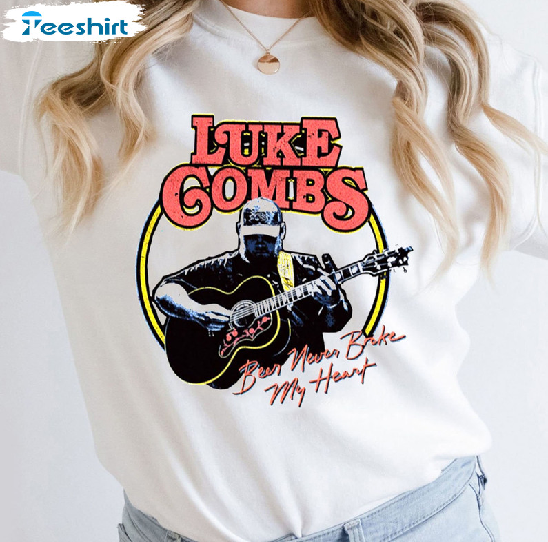 Luke Comb Never Broke My Heart Shirt, Country Music Long Sleeve Sweater