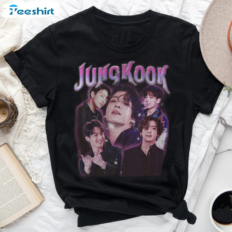 Jungkook Bts Vintage Shirt, Korean Pop Music Long Sleeve Tee Tops