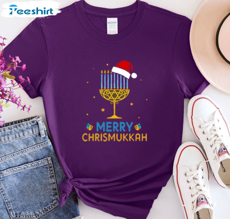 Merry Chrismukkah Shirt, Christmas Santa Crewneck Unisex Hoodie