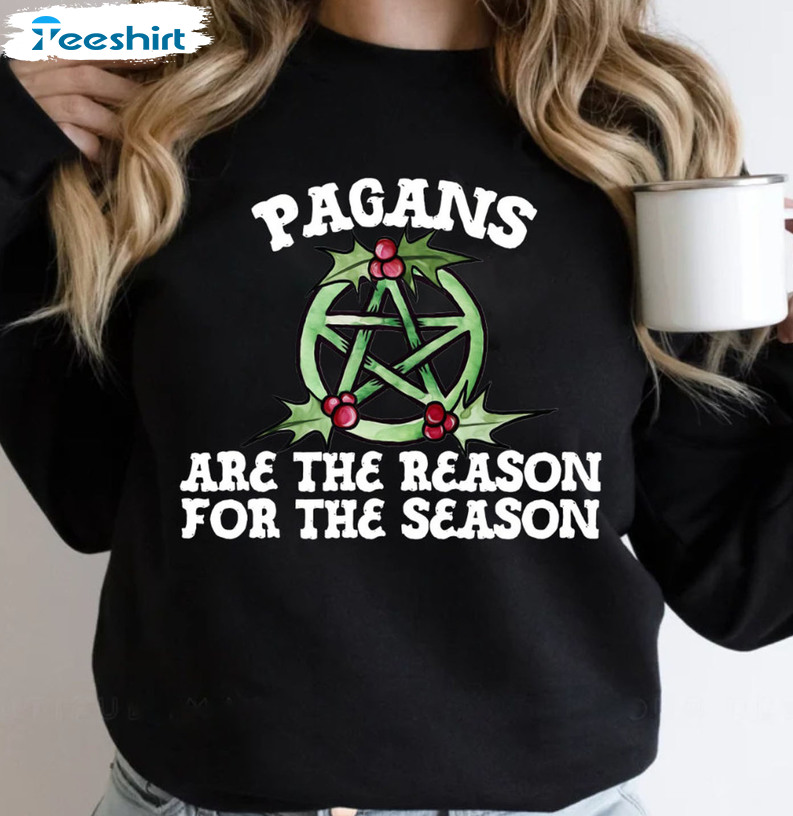 Pagans Are The Reason For The Season Vintage Shirt, Merry Winter Long Sleeve Crewneck