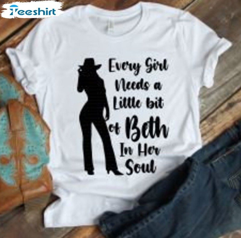 Every Girl Needs A Little Rip In Her Jeans Shirt, Little Bit Of Beth In Her Soul Unisex Hoodie