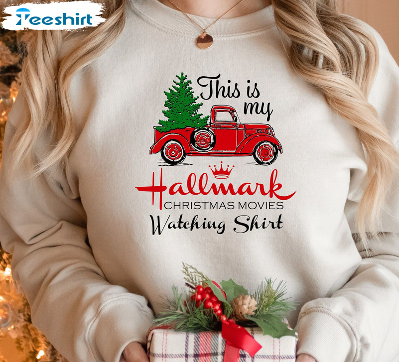 This Is My Hallmark Movie Watching Shirt, Holiday Spirit Unisex Hoodie Long Sleeve