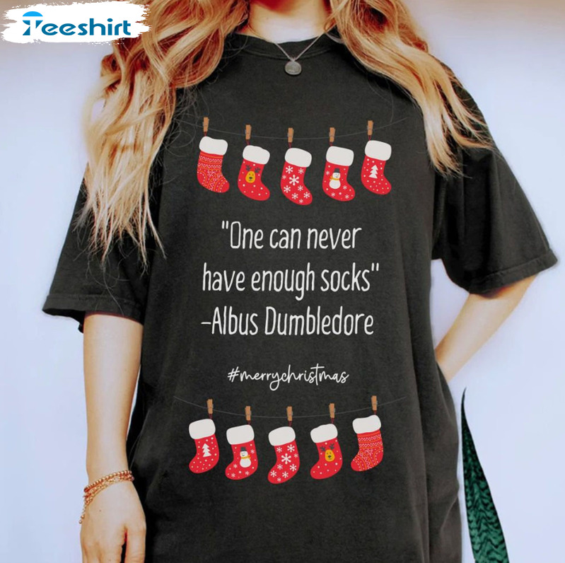 One Can Never Have Enough Socks Christmas Shirt, Harry Potter Short Sleeve Tee Tops