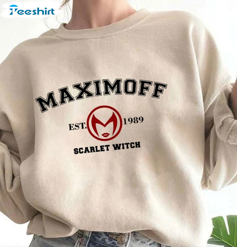 Maximoff Scarlet Witch Shirt, Maximoff Est 1989 Crewneck Unisex T-shirt