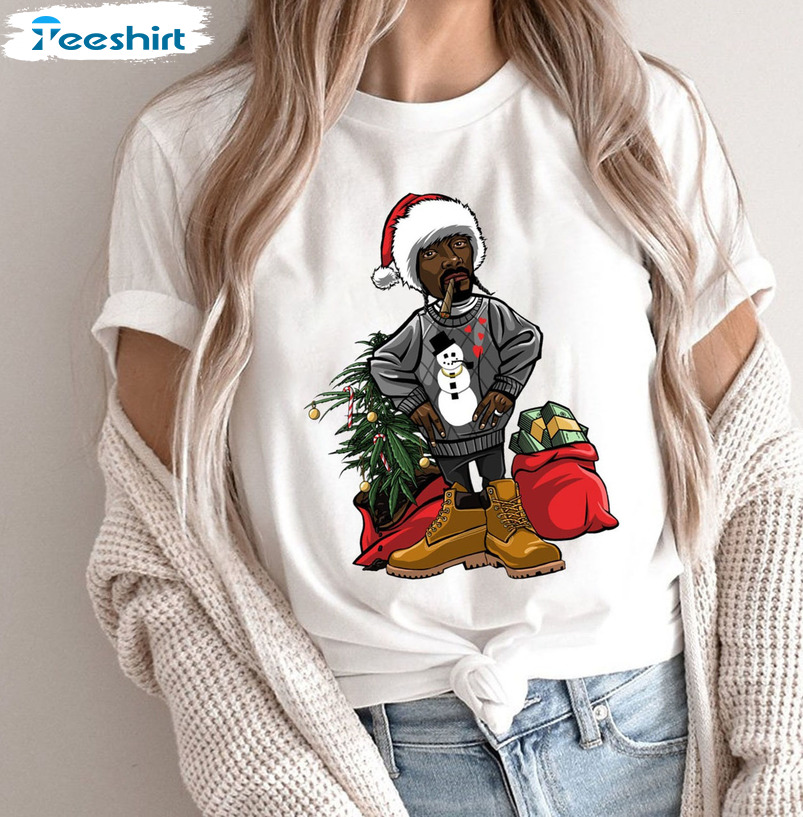 Snoop Dogg Xmas Shirt, Christmas Funny Rap Crewneck Unisex Hoodie