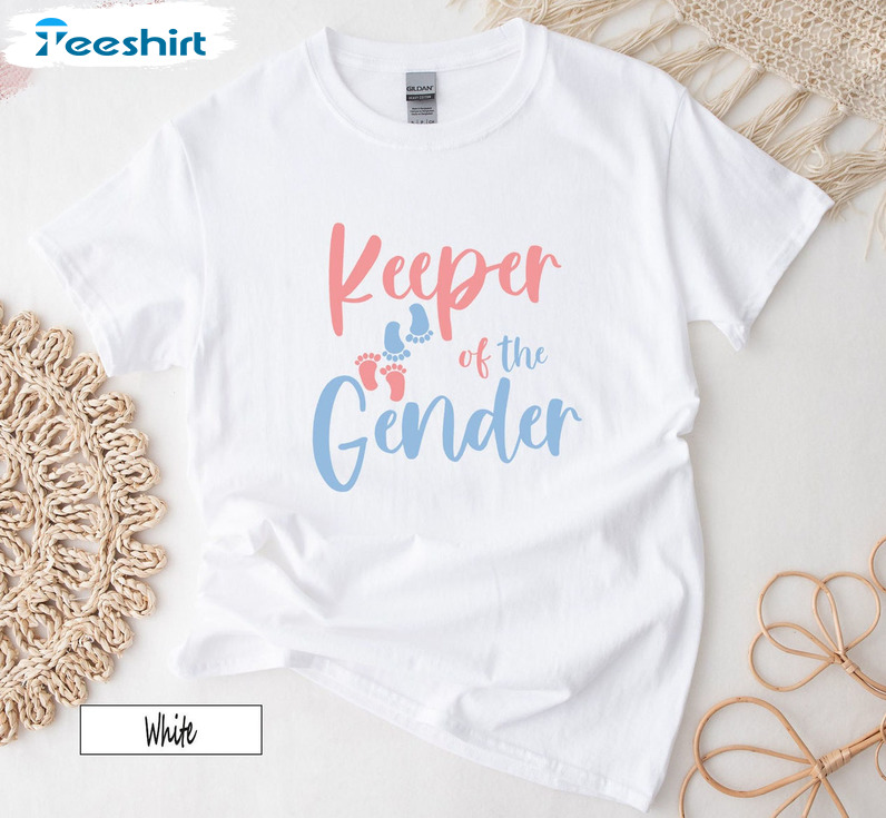 Keeper Of The Gender Shirt, Gender Reveal Crewneck Sweatshirt