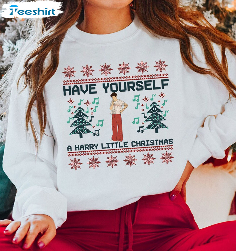 Have Yourself A Harry Little Christmas Shirt, Xmas Short Sleeve Crewneck