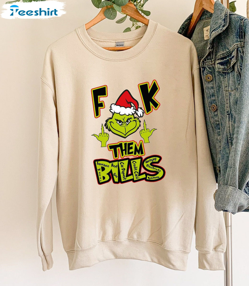 Fuck Them Kids Grinch Shirt, Middle Finger Sweatshirt Hoodie