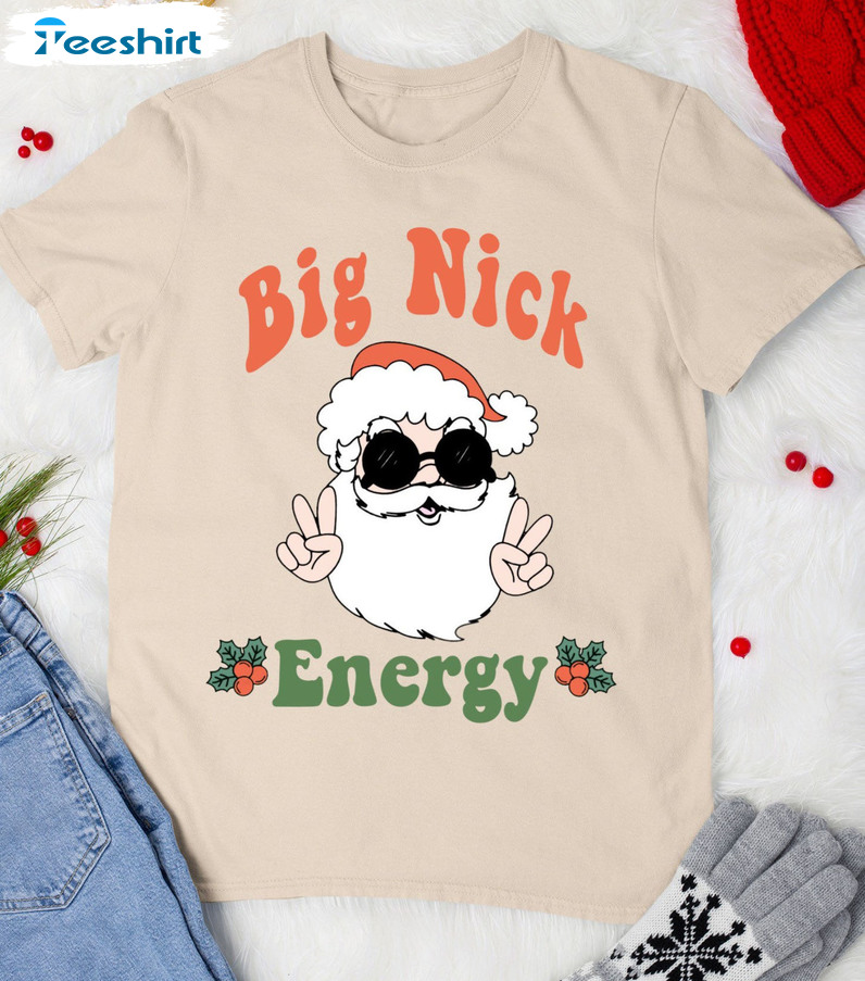 Big Nick Energy Vintage Shirt, Funny Christmas Unisex Hoodie Crewneck