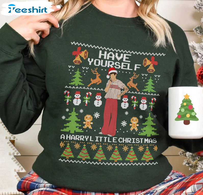 Have Yourself A Harry Little Christmas Shirt, Xmas Tree Unisex T-shirt Short Sleeve