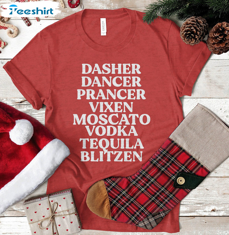 Dasher, Blitzen, Funny Christmas T-shirt, Mom Christmas Gift, Christma –  The Freckled Moose Co.