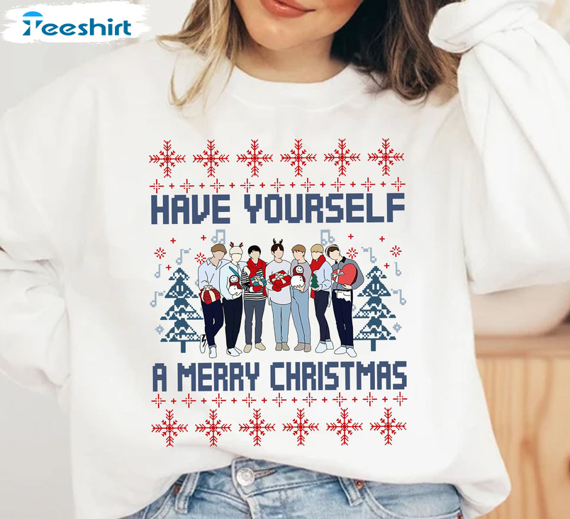 Have Yourself A Merry Christmas Shirt, Christmas Kpop Crewneck Short Sleeve