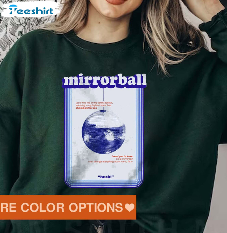 Tayor Swift Mirrorball Shirt, Trending Unisex Hoodie Short Sleeve