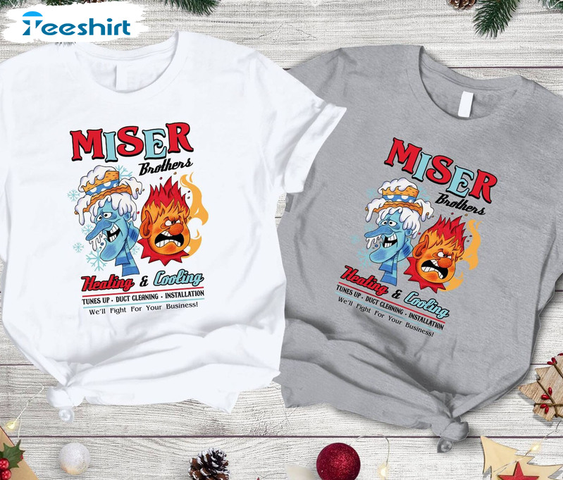 Miser Brothers Heating And Cooling Shirt, Christmas Vintage Sweater Unisex Hoodie
