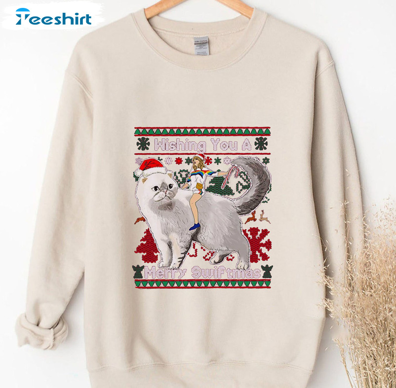 Wishing You Have A Merry Swiftmas Shirt Christmas Sweater Short Sleeve 