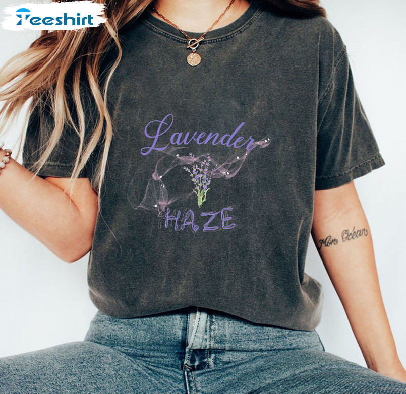 Lavender Haze Vintage Shirt, Midnights Album Unisex T-shirt Long Sleeve
