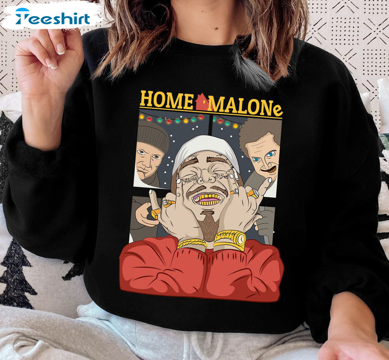 Home Malone Christmas Shirt, Funny Christmas Tee Tops Unisex Hoodie