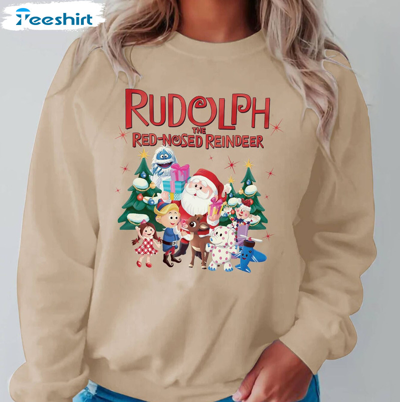 Rudolphs The Red Nosed Reindeer Vintage Shirt, Christmas Short Sleeve Sweater
