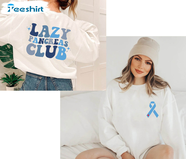 Lazy Pancreas Club Shirt, Vintage Unisex Hoodie Long Sleeve