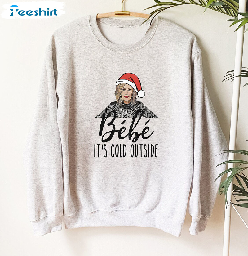 Bebe It's Cold Outside Shirt, Christmas Trendy Long Sleeve Unisex Hoodie