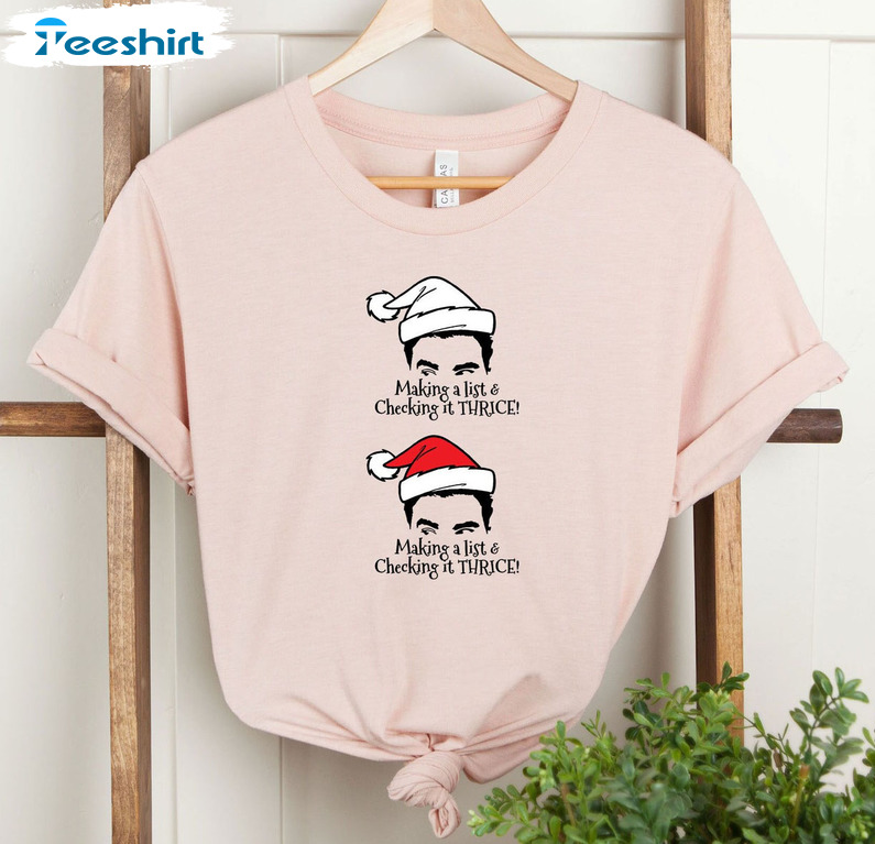 Making A List And Checking It Thrice Christmas Short Sleeve, Sweatshirt