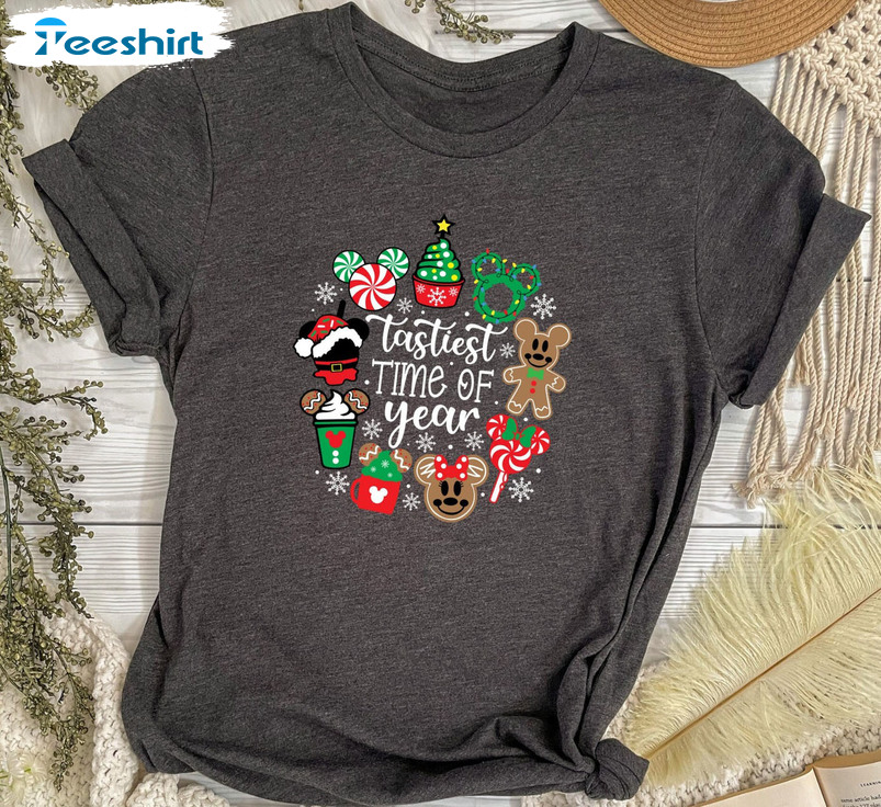 Tastiest Time Of Year Shirt, Christmas Disney Crewneck Tee Tops