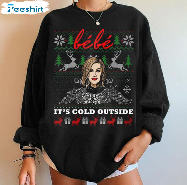 Bebe It's Cold Outside Shirt, Family Christmas Unisex Hoodie Crewneck